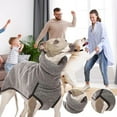 thumbnail image 1 of Warm Dog Coats Turtleneck Dog Winter Sweatshirt, Two Legged Lined Dog Coat Reflective Dog Jacket for Cold Weather, Dog Snowsuit with Harness for Small Medium Dogs,Grey,M, 1 of 5