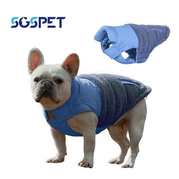 SGSPET Warm Dog Jacket, Reflective Winter Coats for Dogs, Turtleneck Dogs Winter Jacket with Harness Built in, Waterproof Windproof Pet Fleece Vest Puffer Jacket