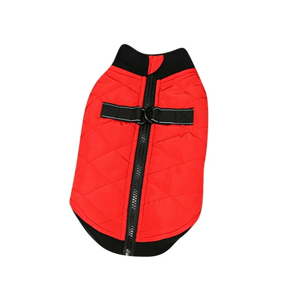 Warm Dog Jacket - Winter Coat with Harness, Waterproof, Fleece Puffer Vest Windproof Snow Clothes for Small to Medium Dogs