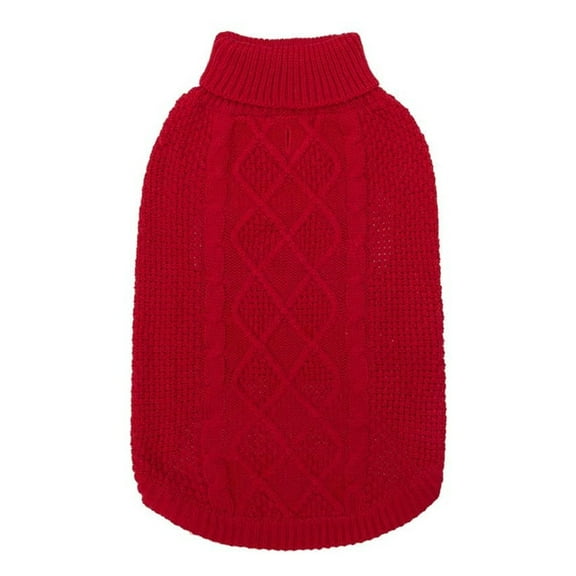 Warm Dog Turtleneck Sweater Fashion Cable Knit Sweater Pullover Knitwear for Small to Large Dog Winter Autumns Wear