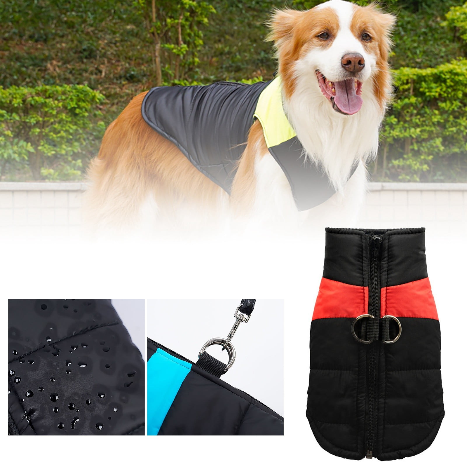 EMUST Winter Dog Jacket Windproof Dog Apparel for Cold Weather Reflective Winter Coats for Dogs W : EMUST Dog Winter Coats - Windproof Jackets with Hood
