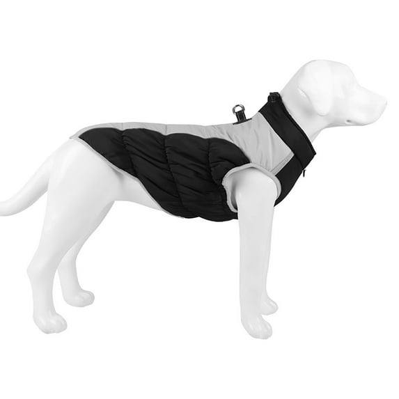 Warm Dog Winter Coat Jacket With Built In Harness Windproof Reflective Turtleneck Cold Weather Coats For Large Small Medium Dogs