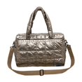 thumbnail image 1 of Warm Down Women Winter Shoulder Bag Handbag High Capacity Nylon Waterproof Wide Champagne, 1 of 8