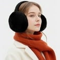 thumbnail image 1 of Warm Ear Muffs for Women Winter, Faux Fur Earmuffs Cute Foldable Fluffy Ear Warmers, Soft Warm Ear Covers for Women Men, 1 of 5
