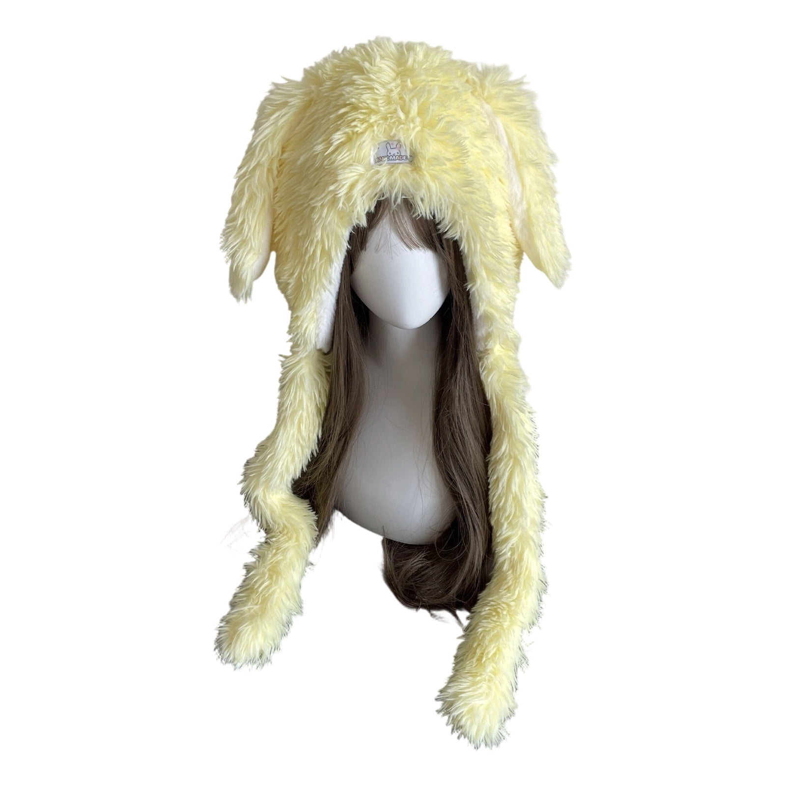 Warm Ear Protections Trapper Cap Soft Plush Hat with Long Droopy Ear ...