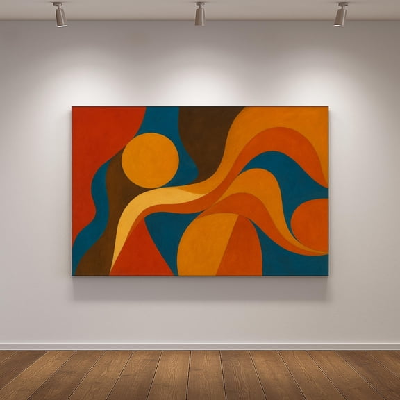 Warm Earth Tone Abstract Luxury Art Poster, Unframed Size 8x12