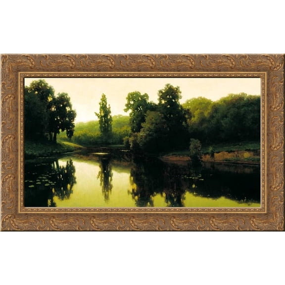 Warm Evening 24x16 Gold Ornate Wood Framed Canvas Art by Efim Volkov