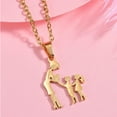thumbnail image 1 of Warm Family Silhouette Family Necklace Stainless Steel Pendant Ornament, 1 of 2