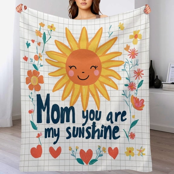 Warm Flannel Blanket Mother's Day Quotes Couch Blanket Super Soft Flannel Throw Blanket for Couch Bed Living Room Funny Mother's Day Mommy Mama Nana Throw Blanket 60"x80"
