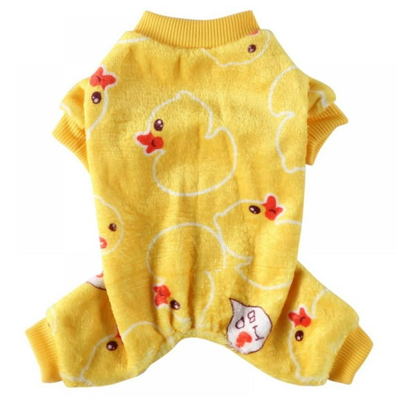 Warm Flannel Pet Pajamas - Soft Sleepwear Jumpsuit Costumes for Small Dogs