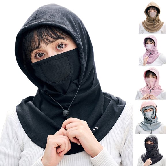 Warm Fleece Balaclava Wind-Resistant Winter Face Balaclava Hat, Soft Ski Cap for Women and Men, Face Cover Hat Cap Scar
