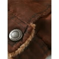 thumbnail image 1 of Warm Fleece Bomber Jacket, Men's Casual Lapel Button Up Jacket Coat For Fall Winter, 1 of 5