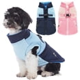 thumbnail image 1 of Warm Fleece Dog Coats with Zipper Pockets for Small Dogs,D-Rings Waterproof Windproof Turtleneck Puppy Jacket for Cold Winter Soft Winter Coat for Pets Small Medium Dogs, 1 of 9