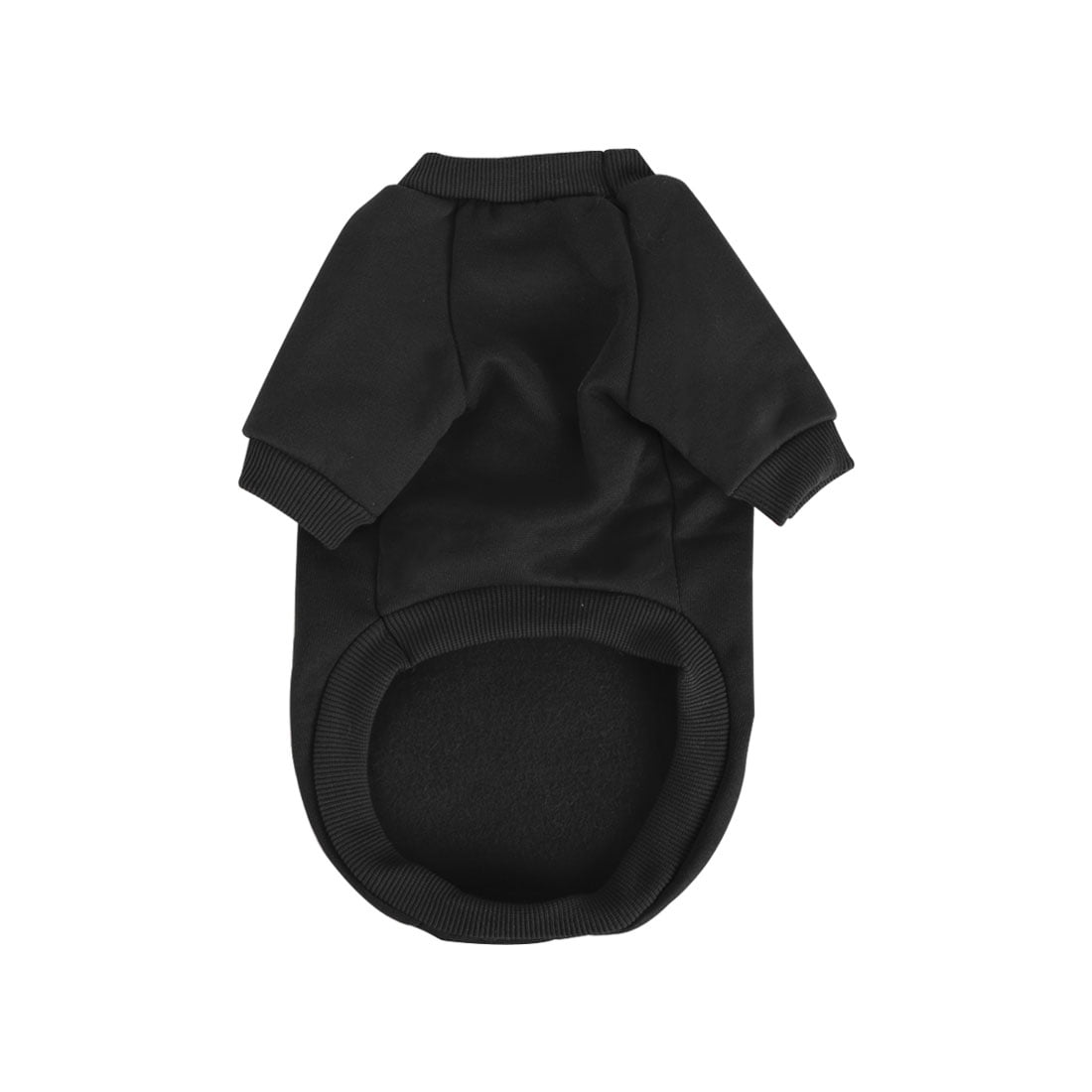 Warm Fleece Lined Cotton Dog Sweatshirt Pet Winter Clothes Coat Black S