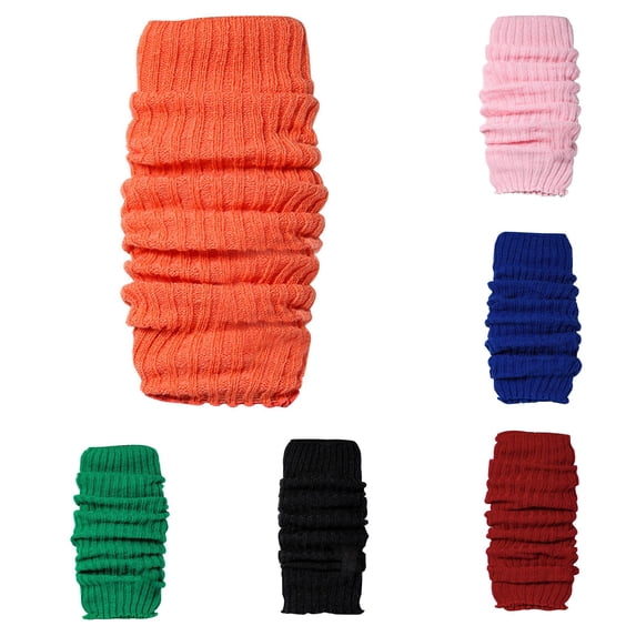 Warm Foot Covers For Women Solid Color Party Thigh High Socks Neon Colored Knitted Leg Warmers