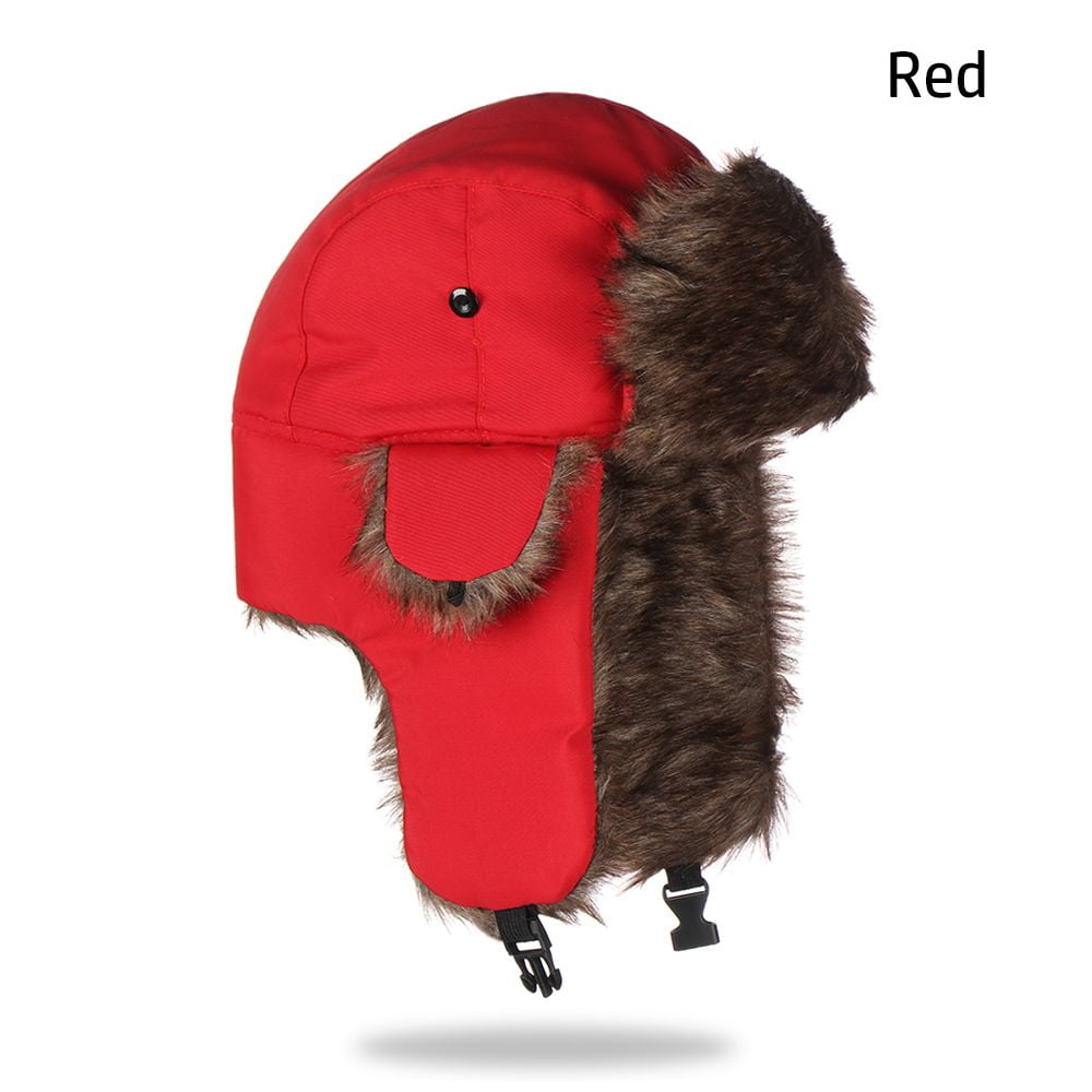 Plaid Trapper Hat - Wool Blend Ushanka With Ear Flaps For Men & Women