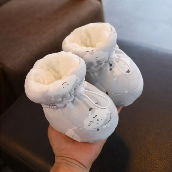 Warm Furs Baby Boots Shoes, Winter Cotton Shoes, And Thick Soft Sole For Warmth, 11cm