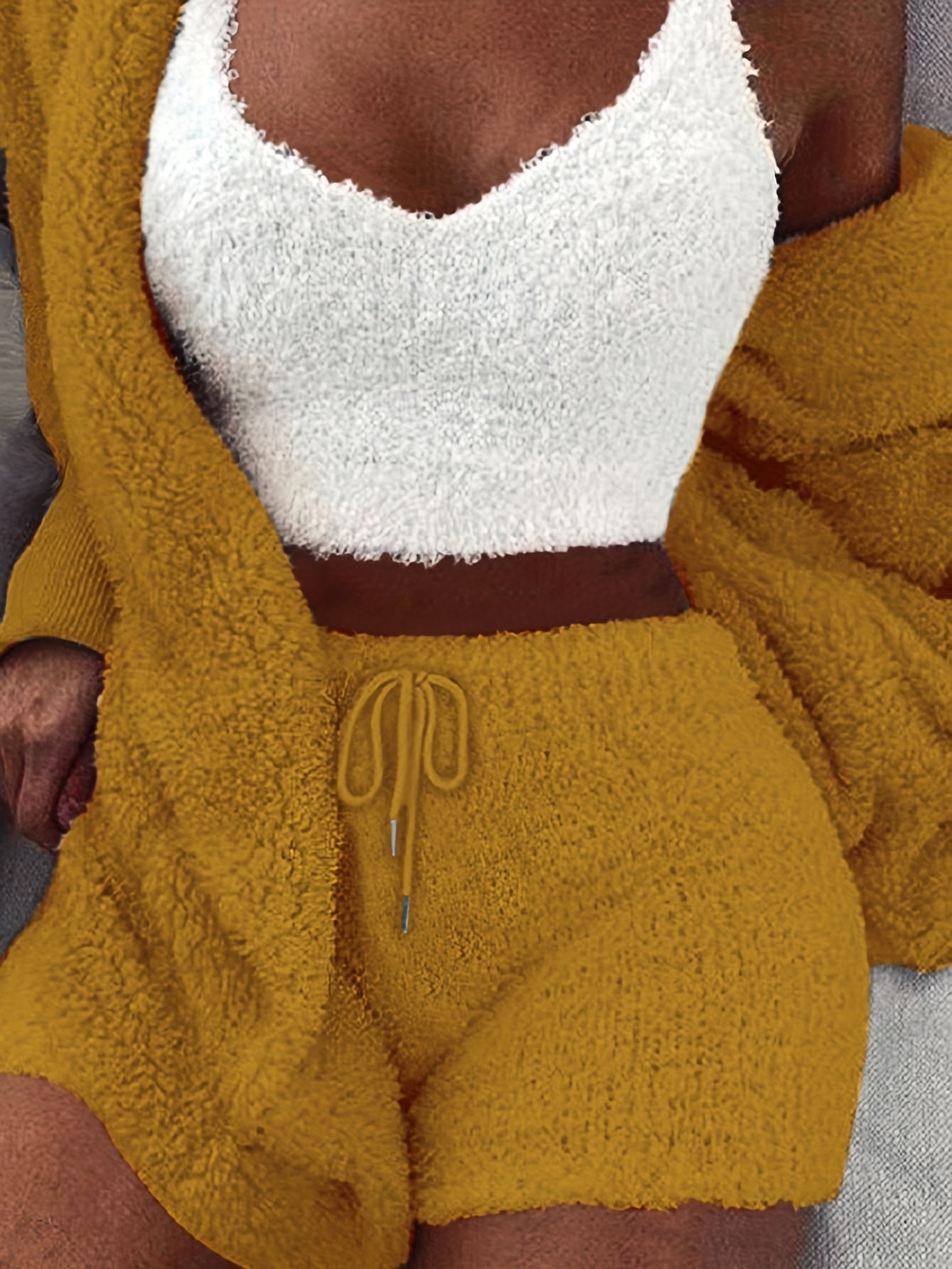 Fuzzy loungewear set sale
