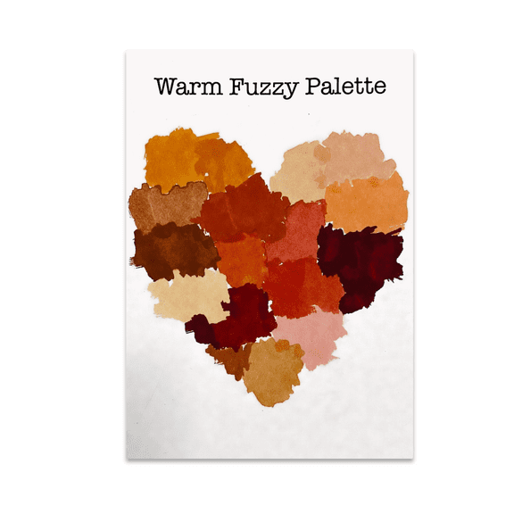 Warm Fuzzy Palette Heart Design - Home Decor Enthusiast - 13x19 Poster Print