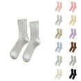 thumbnail image 1 of Warm Fuzzy Socks for Women 2026 Winter Cable Knit Thermal Cozy Soft Cute Crew Socks, 1 of 4