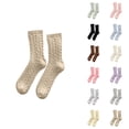 thumbnail image 1 of Warm Fuzzy Socks for Women 2026 Winter Comfort Cable Knit Thermal Soft Cute Crew Socks, 1 of 4