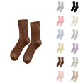 thumbnail image 1 of Warm Fuzzy Socks for Women 2026 Winter Comfort Thermal Soft Cute Cable Knit Crew Socks, 1 of 4