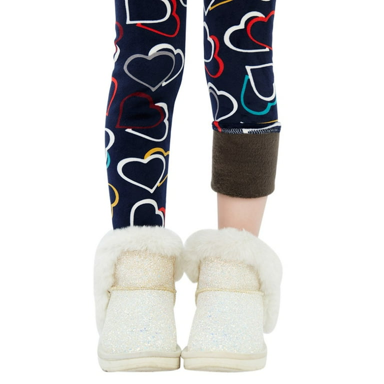 Warm Girls Leggings Fleece Lined Winter Thick Printing Kids Pants 3Y 13Y Walmart