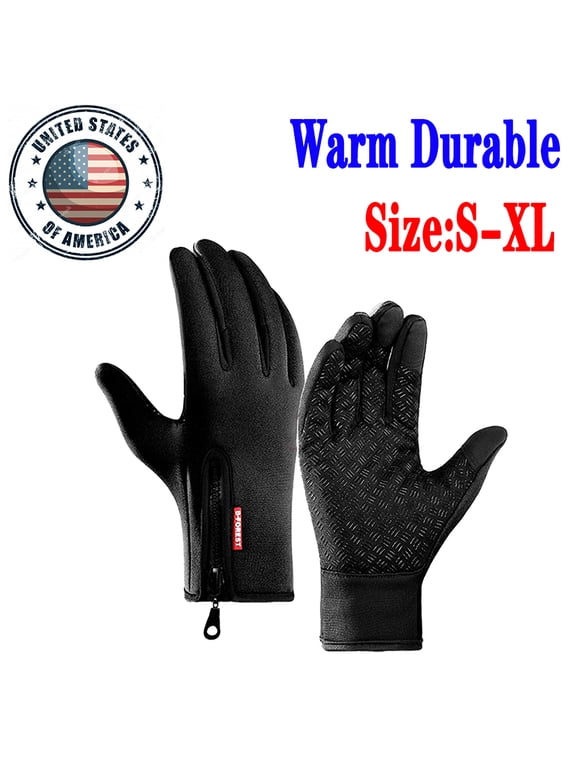 Warm Gloves Men Women Touchscreen Water Resistant Texting Thermal for Running Cycling Driving Hiking in Cold Weather