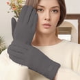 thumbnail image 1 of Warm Gloves Thermal Gloves Windproof Touchscreen Cold Weather Riding Skiing Winter Mittens Dark Gray One Size, 1 of 4