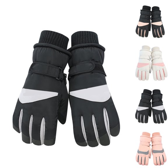 Warm Gloves for Women Skiing Winter Insulation Windproof Motorcycle Bike Riding Comfortable Couples Mittens Beige One Size