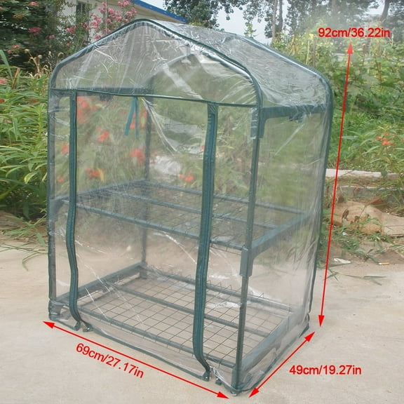 Warm Greenhouse,Portable Greenhouse,Mini Portable Garden Green House Warm Greenhouse Flower Plants Gardening Outdoor(Bracket Not Included)