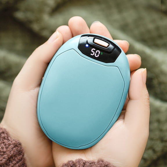 Warm Hand Treasure - Rechargeable Hand Warmer & Power Bank 2-in-1 with Digital Display,3 Temperature Settings Double-Sided Heating in 5 Seconds,5400mAh Battery (9.3×4.1×2.3in)Gift Idea