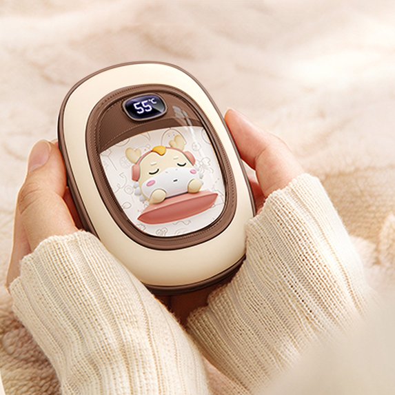 Warm Hands Power Bank 2-In-1 Self Heating Portable Handheld Usb Intelligent Digital Display20% Off Power Bank Fast Charging, Skeleton Hands Power Bank, Cell Phone Battery Bank , Safesand