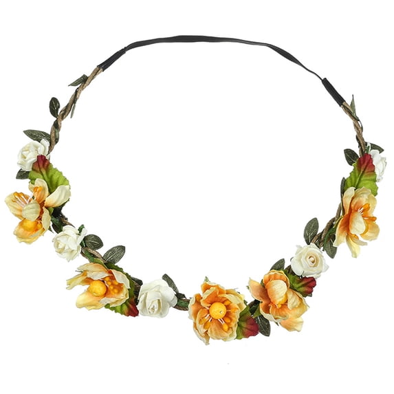 Warm Headband | Fngz Fashion Hair Band | Boho Ladies Floral Flower Festival Wedding Garland Hair Head Band Beach Party Occasion