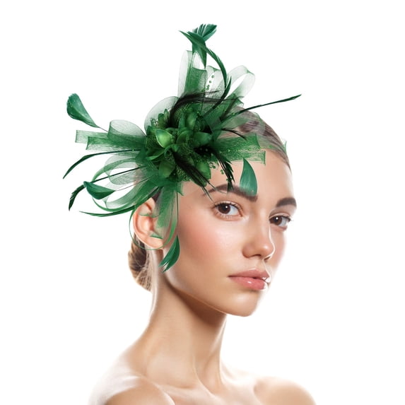 Warm Headband | Fngz Fashion Hair Band | Hats for Women Fascinators Womens Flower Hat Style for Tea Party Cocktail Ball Wedding Church