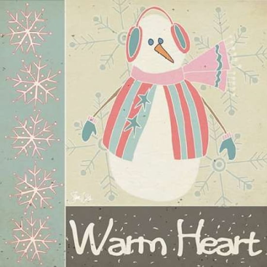 Warm Heart Snowman Canvas Art - Shanni Welsh (24 x 24)