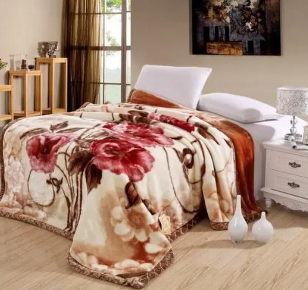 Warm Heavy Plush Korean Style Mink Winter Blanket, 2 Ply Reversible