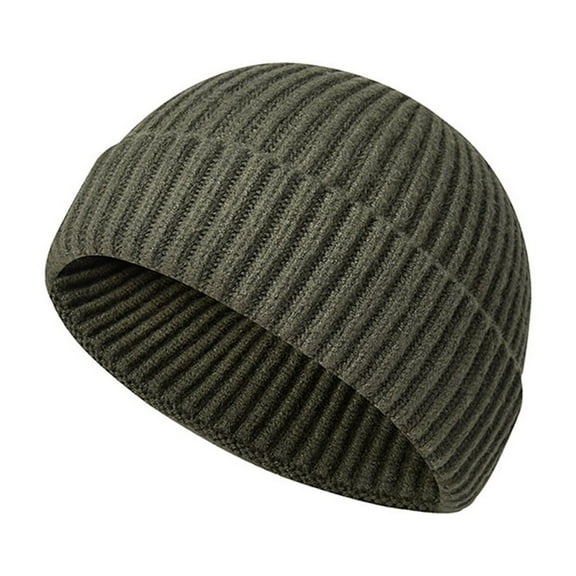 Warm Hip Hop Beanie Hat Chunky Cuffed Knitted Hat Winter Warm Hat For Women Men
