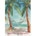 Warm Holiday Wishes Empty Blue Hammock Between Palm Trees Box of 18