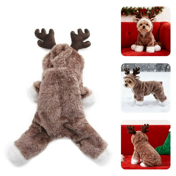 Warm Holiday for Cats Festive Santa Printed Pet Apparel Outfit