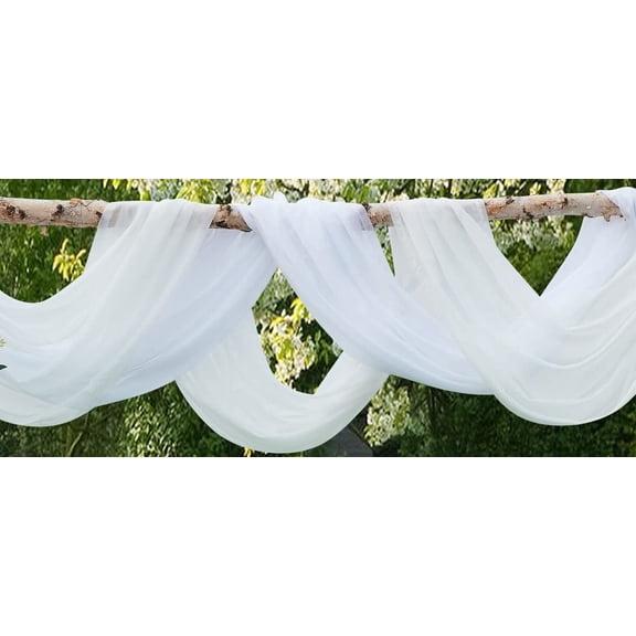 Warm Home Designs 55 Inches Wide x 4 Yard Long Beige Sheer Bulk Fabric for Wedding Arch Decorations or Crafts. AF Beige 144