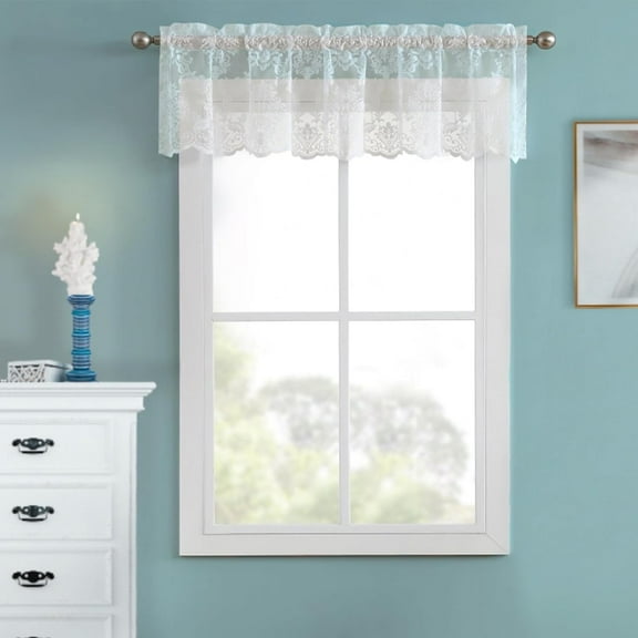 Warm Home Designs 60" W x 18" L Ivory Lace Valance. FI Ivory Valance