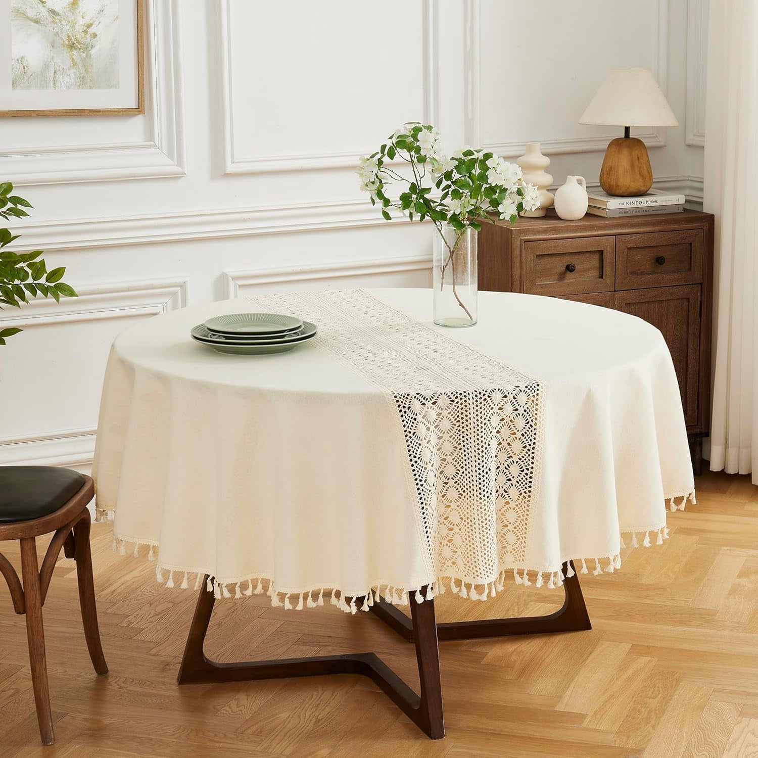 Round Tablecloth With Tassels77028497