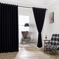 thumbnail image 1 of Warm Home Designs Extra Large 2 Black Room Divider Curtains 108" W x 120" L Each with 2 Matching Tie-Backs. N Black Wall 120, 1 of 5