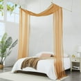 thumbnail image 1 of Warm Home Designs 55" W x 216" L Caramel Gold Bed Canopy for Queen Bed. BC Gold 216, 1 of 5