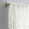 thumbnail image 1 of Warm Home Designs Pair of Short Length 54” (W) x 63” (L) Semi Sheer Ivory Lace Curtains. L Ivory 63, 1 of 4