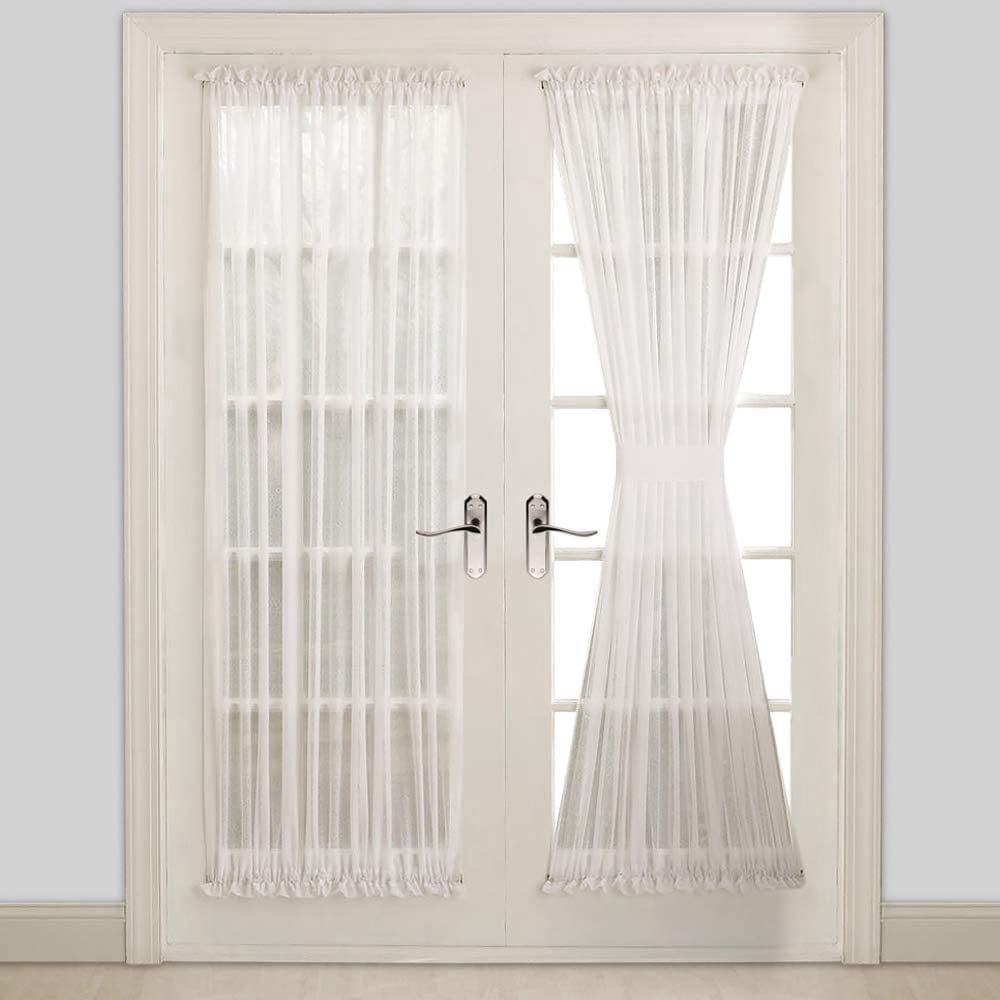 Warm Home Designs 2 30 W x72 L White French Door Panels. A White 30 x 72