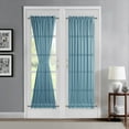 thumbnail image 1 of Warm Home Designs Pair of 52"x 72" Sheer Dusty Blue French Door Curtains with 2 Tie-Backs. KFR D Blue 52x72, 1 of 5