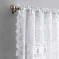 thumbnail image 1 of Warm Home Designs Pair of Short Length 54” (W) x 84” (L) Semi Sheer White Lace Curtains. L White 84, 1 of 4