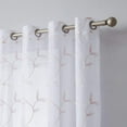 thumbnail image 1 of Warm Home Designs Pair of Standard Length 54" x 84" Sheer White Curtains with Blush Pink Leaf Embroidery. M Blush 84, 1 of 5